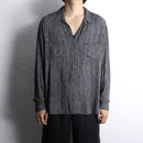 faux crinkle rayon skipper shirt