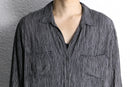 faux crinkle rayon skipper shirt