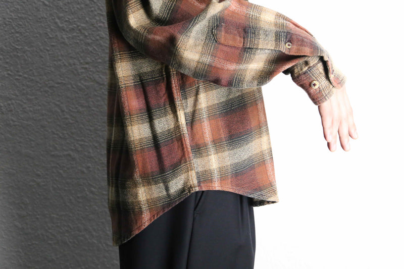 “Marlboro Classics” brown check cotton shirt
