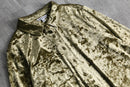 2000s gold crush velour shirt