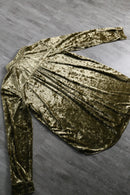 2000s gold crush velour shirt