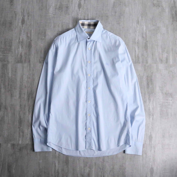 “BURBERRY” sky blue cotton shirt