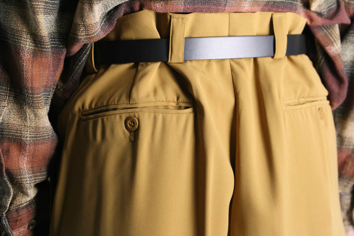 STACY ADAMS” mustard wide slacks STACY ADAMS” mustard wide slacks