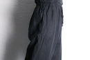 black linen wide easy pants