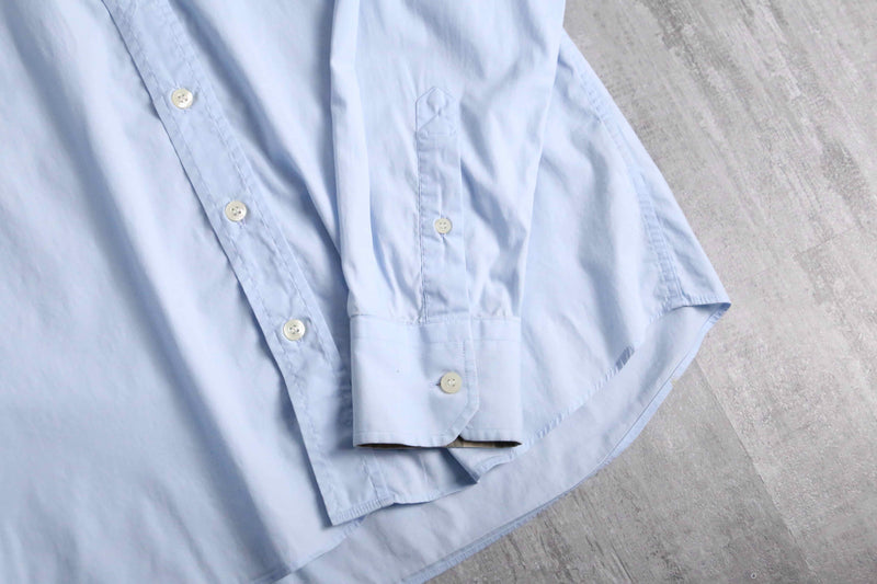 “BURBERRY” sky blue cotton shirt