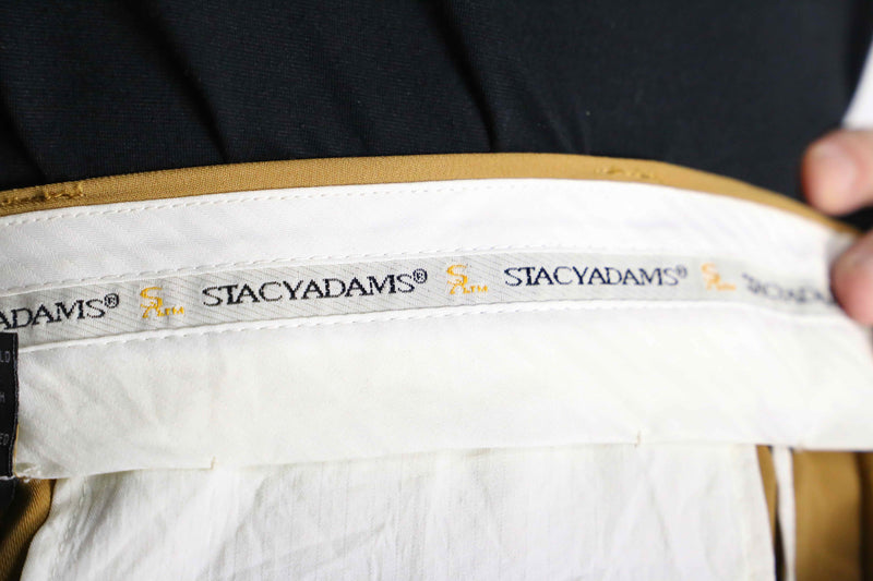 “STACY ADAMS” mustard wide slacks