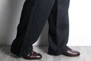 black linen wide easy pants