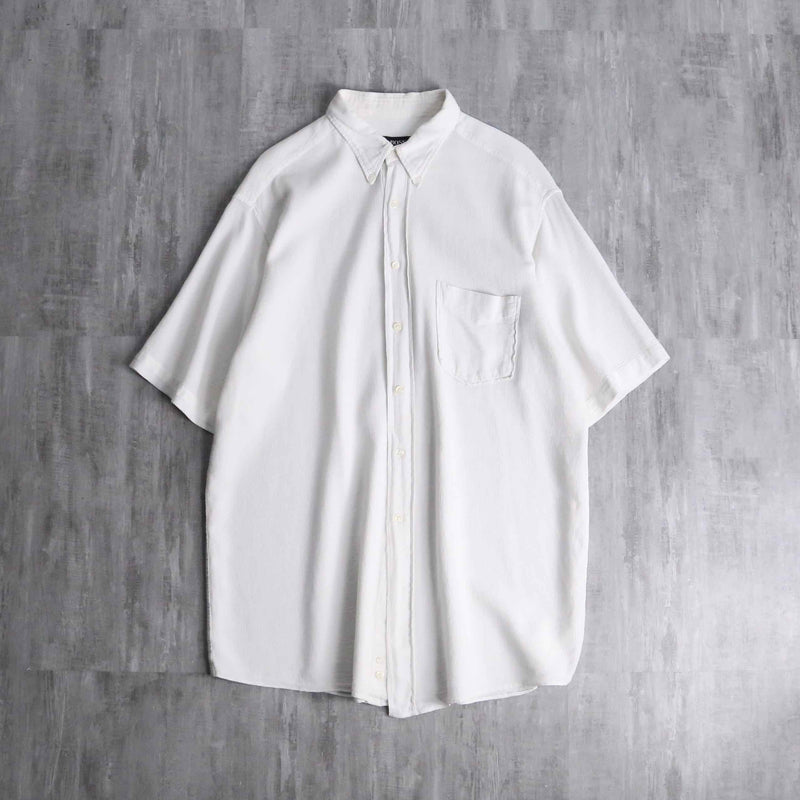 “BOSS” white waffle textile B.D S/S shirt