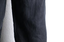 black linen wide easy pants