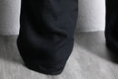black linen wide easy pants