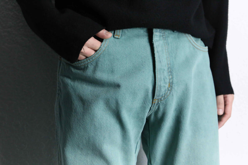 "Wrangler" turquoise blue Tapered denim pants