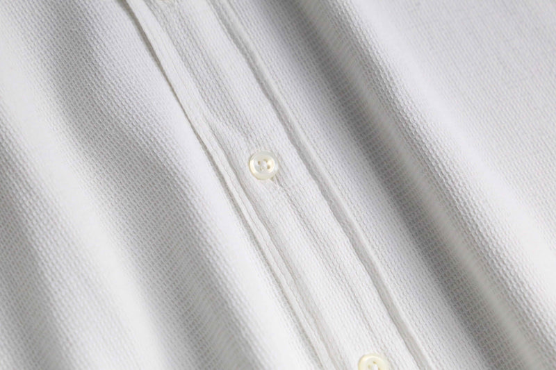 “BOSS” white waffle textile B.D S/S shirt