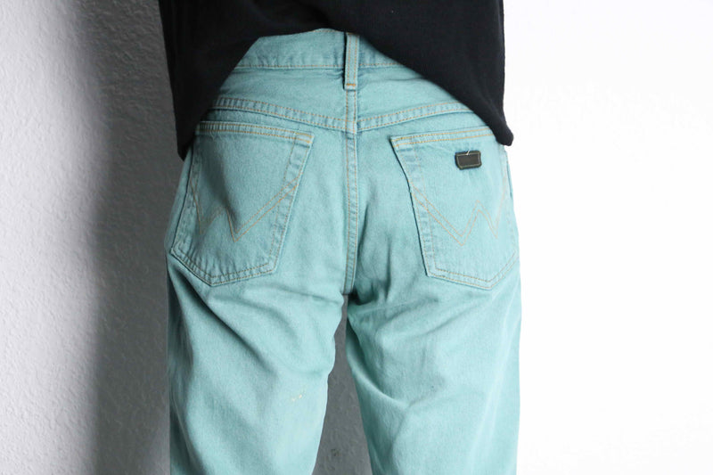 "Wrangler" turquoise blue Tapered denim pants