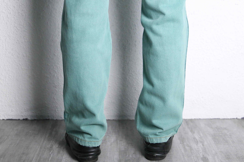 "Wrangler" turquoise blue Tapered denim pants