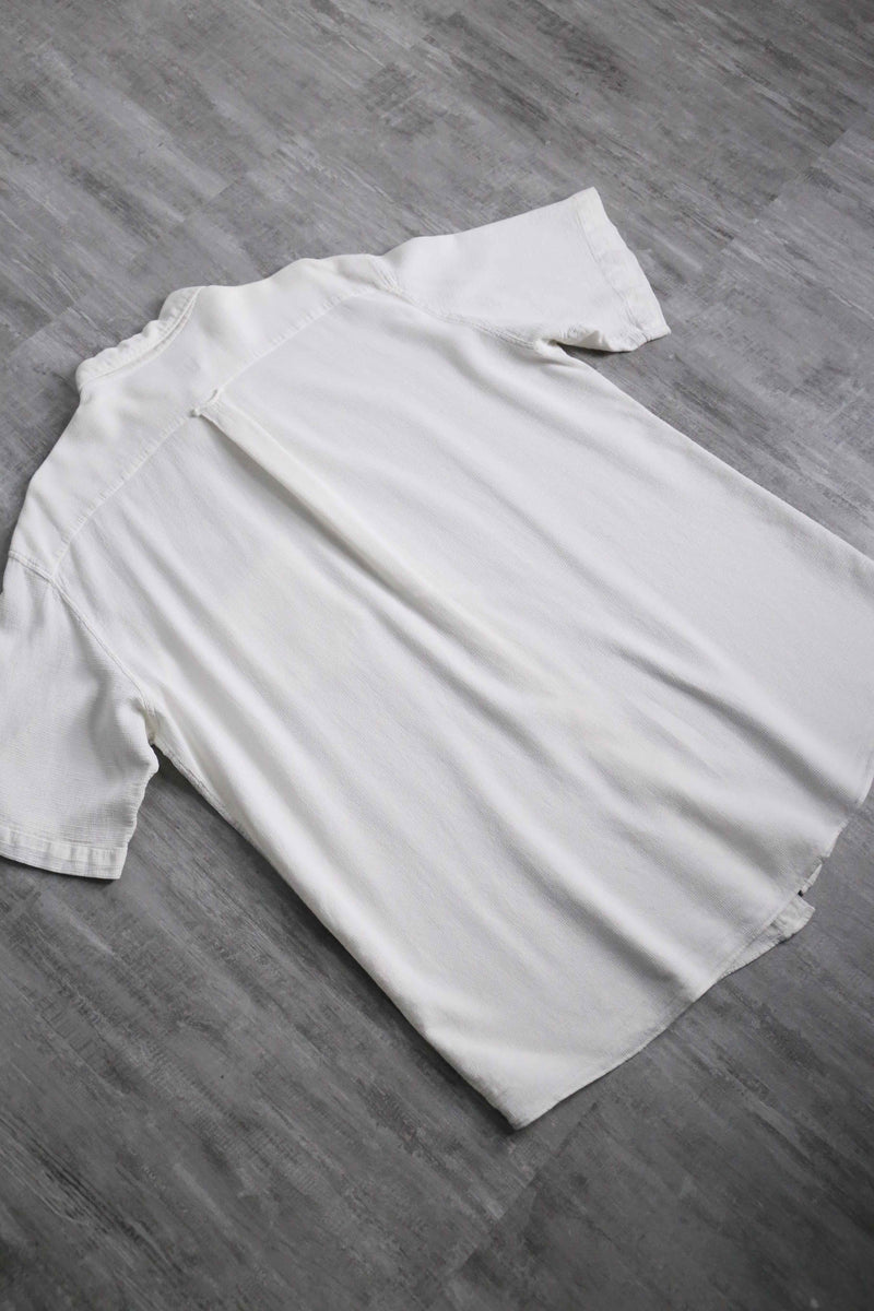 “BOSS” white waffle textile B.D S/S shirt