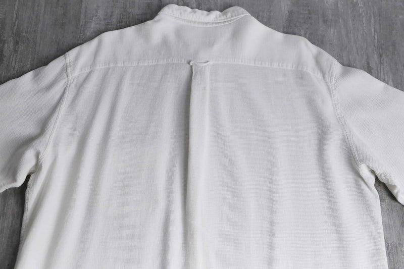 “BOSS” white waffle textile B.D S/S shirt