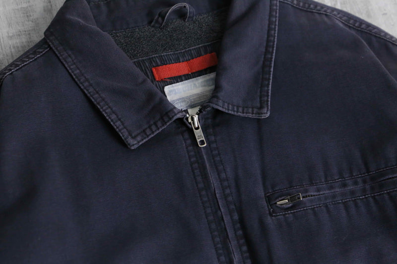 ”NY” design navy color duck jacket