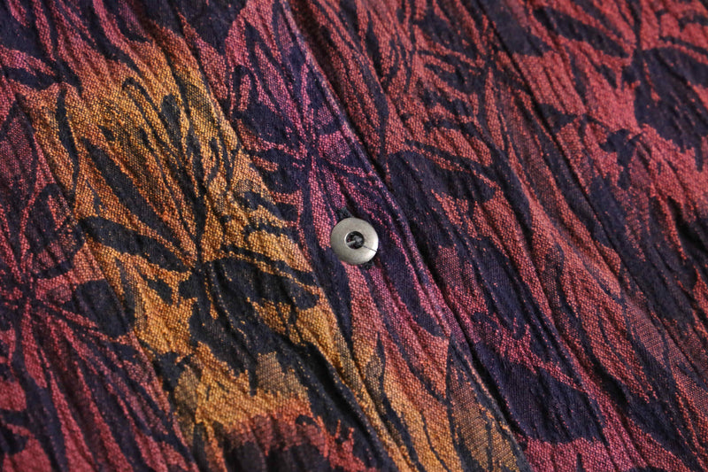 “CHICO'S” warm color botanical jacquard jacket