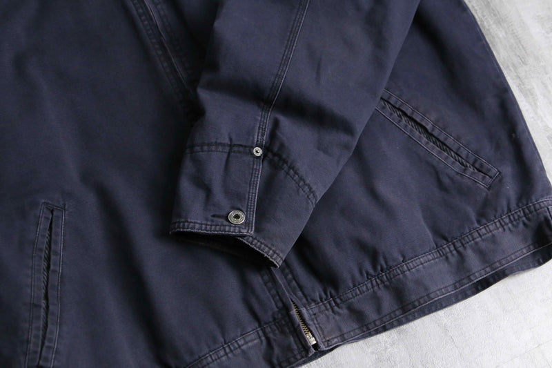 ”NY” design navy color duck jacket