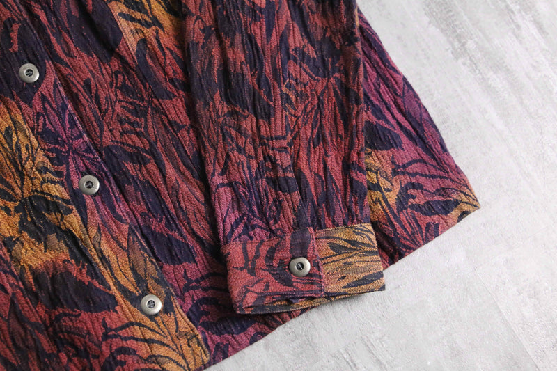 “CHICO'S” warm color botanical jacquard jacket