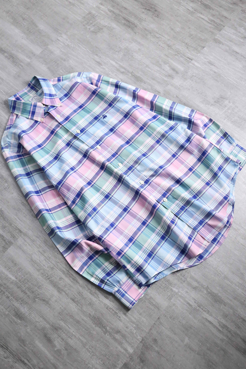 "Brooks Brothers" madras check button down shirt