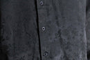 black flower pattern jacquard rayon shirt