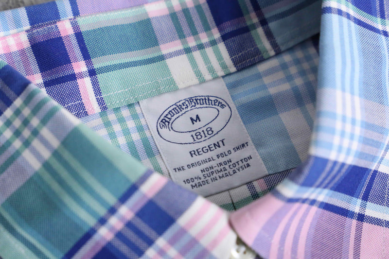 "Brooks Brothers" madras check button down shirt