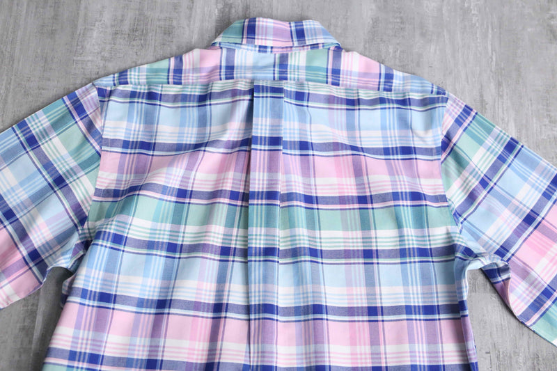 "Brooks Brothers" madras check button down shirt