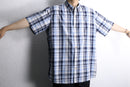 blue plaid oversized s/s BD shirt