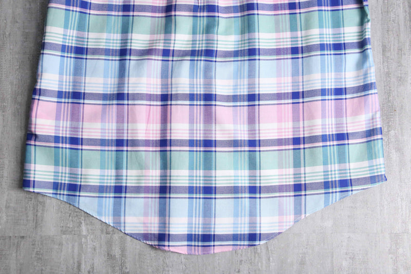 "Brooks Brothers" madras check button down shirt
