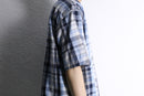 blue plaid oversized s/s BD shirt