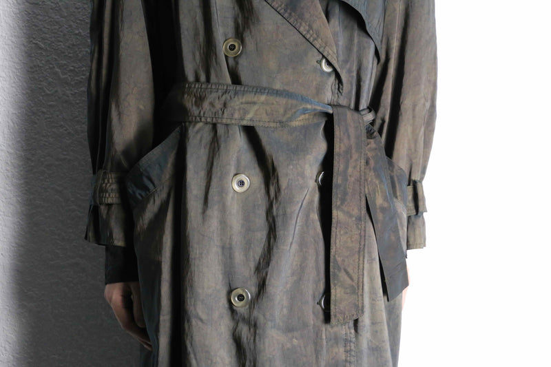caterpillar color long trench coat