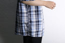 blue plaid oversized s/s BD shirt