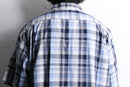 blue plaid oversized s/s BD shirt