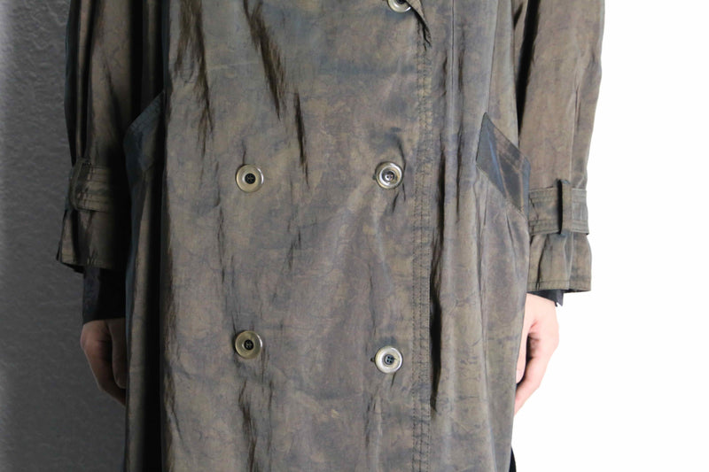 caterpillar color long trench coat