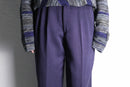 purple wide tapered slacks