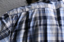 blue plaid oversized s/s BD shirt