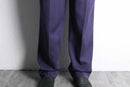purple wide tapered slacks