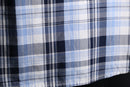 blue plaid oversized s/s BD shirt