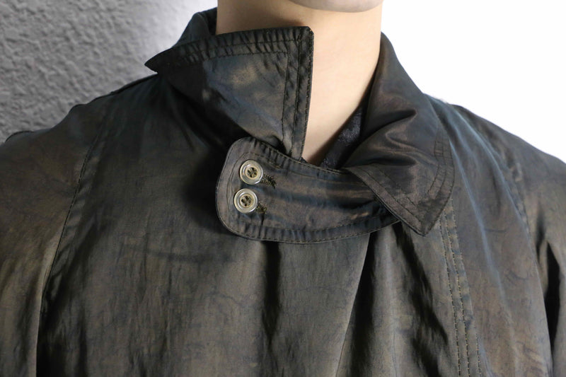 caterpillar color long trench coat