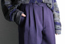 purple wide tapered slacks