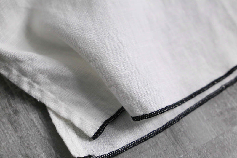 ethnic design monotone linen shirt jacket