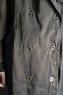 caterpillar color long trench coat