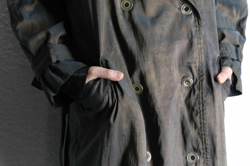 caterpillar color long trench coat