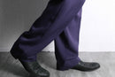 purple wide tapered slacks
