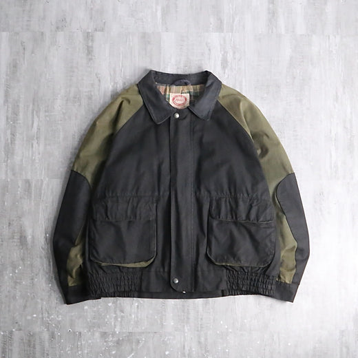 leather collar dark torn hunting blouson