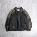 leather collar dark torn hunting blouson