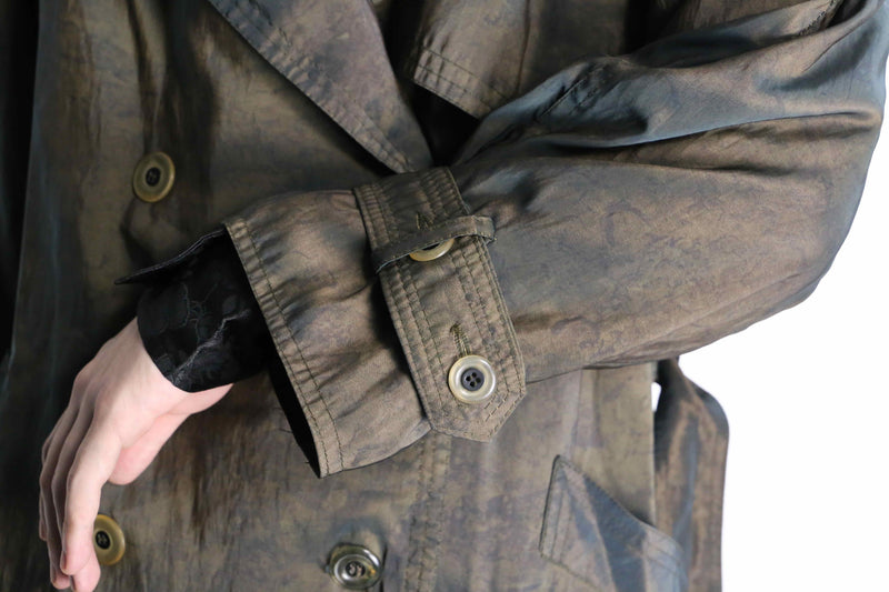 caterpillar color long trench coat