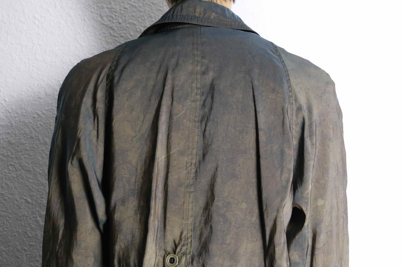 caterpillar color long trench coat