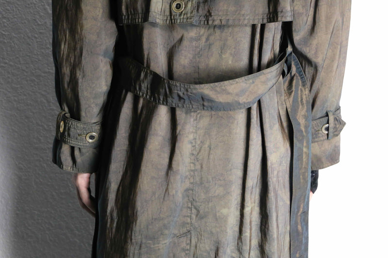 caterpillar color long trench coat